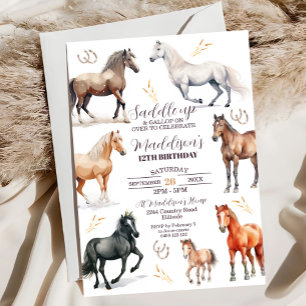 Convites Horse Aniversário Invitation Party Horse Saddup