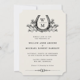 Convites Horsferes Cactus Western Country Boho Wedding