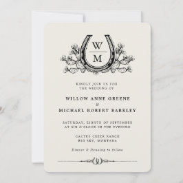 Convites Horsferes Cactus Western Country Boho Wedding