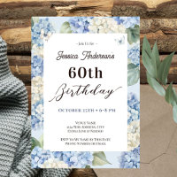 Hortênsia Azul Aniversário de 60 anos Jardim Adult