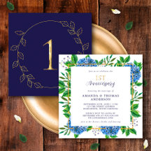 Hortênsia Azul Dourada 1º Aniversário de Casamento