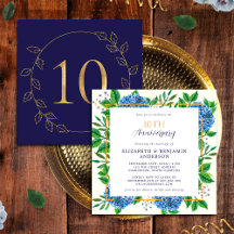 Hortênsia Azul Dourada 10º Aniversário de Casament
