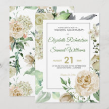 Hortênsia de Botão de Rosa Creme Aquarela Clássica