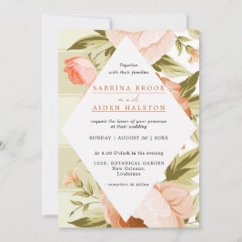 Convites Hortênsia de Rosa em Flor Terracota Casamento Flor