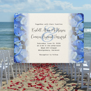 Convites Hortênsia Elegante Casamento Azul Floral