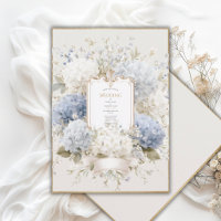 Hortênsias Azuis Elegantes Casamento Vintage