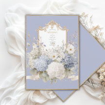 Hortênsias Azuis Elegantes Casamento Vintage Lavan