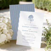 Hortênsias Clássicas Azul-Marinho para Casamento