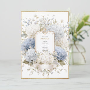 Convites Hortênsias Roxas Elegantes Casamento Vintage