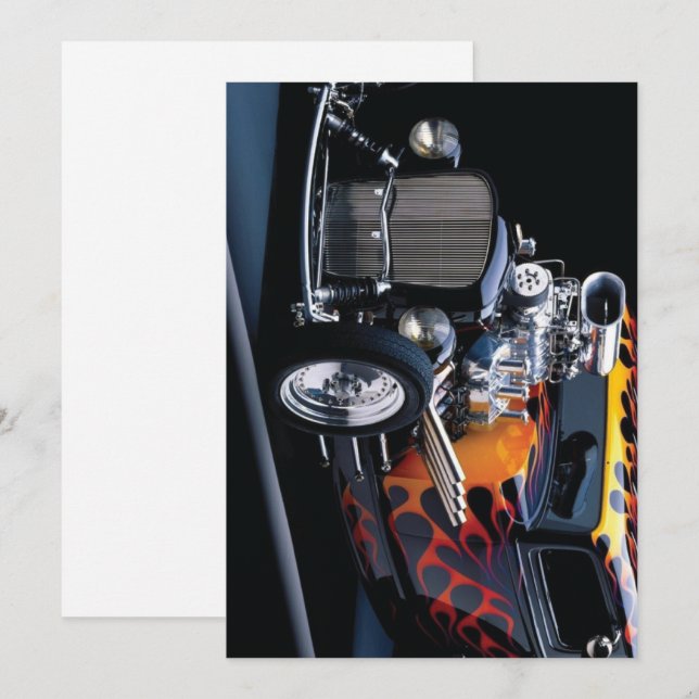 Convites Hot rod (Frente/Verso)