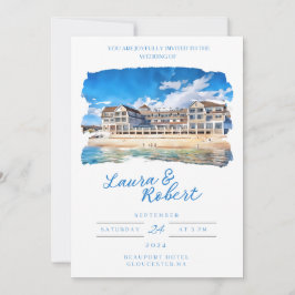 Convites Hotel Beauport Massachusetts Local Aquarela 