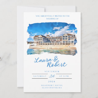 Convites Hotel Beauport Massachusetts Local Aquarela