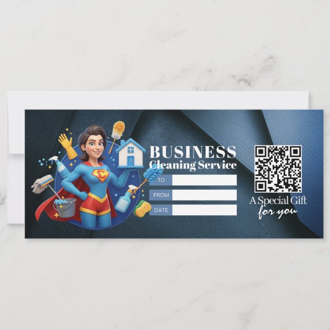 Convites House Cleaning Services Gift Certificate Voucher (Frente)