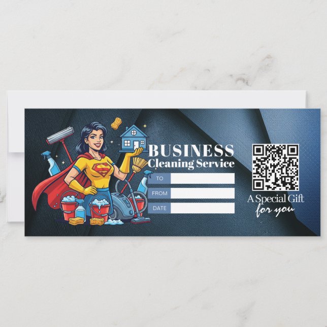 Convites House Cleaning Services Gift Certificate Voucher (Frente)