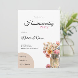 Convites Housewarming Invitation • Floral New Home Party