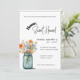 Convites Housewarming Invitation • Home Sweet Home Floral
