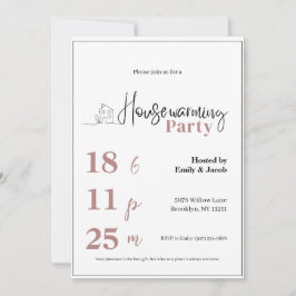 Convites Housewarming Invitation • Modern New Home Party In