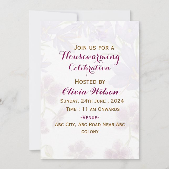 Convites Housewarming Invitations  (Frente)