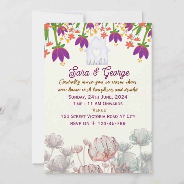 Convites Housewarming Party Invitations  (Frente)