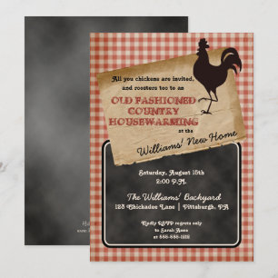 Convites Housewarming rústico do Cookout do quintal do gal