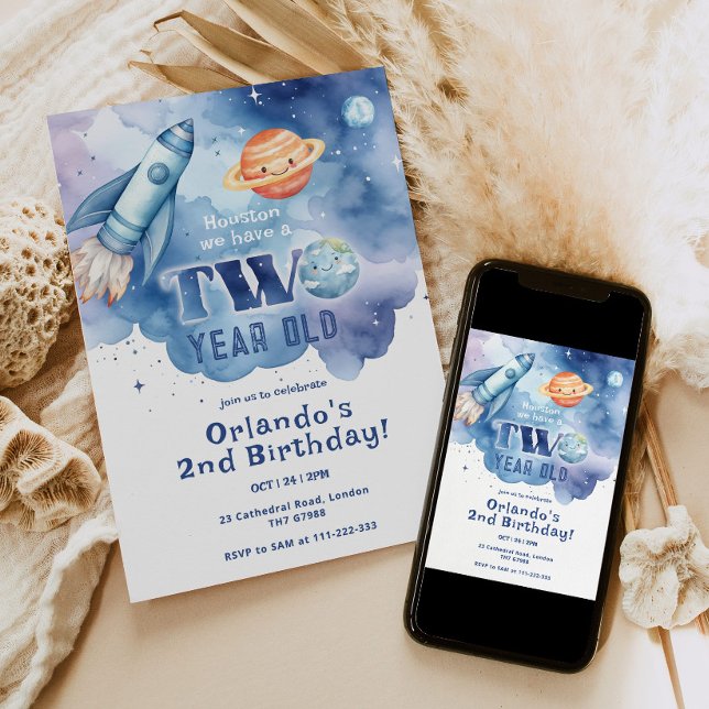 Convites Houston temos um aniversário de dois anos. (Criador carregado)