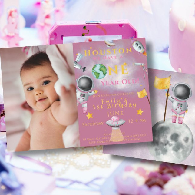 Convites Houston temos um ano de astronauta espacial (Criador carregado)