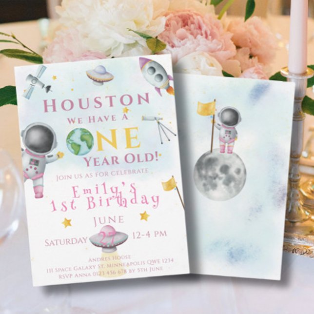 Convites Houston temos um ano de astronauta espacial (Criador carregado)