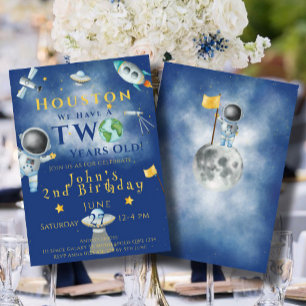 Convites Houston Temos Um Astronauta Espacial De Dois Anos