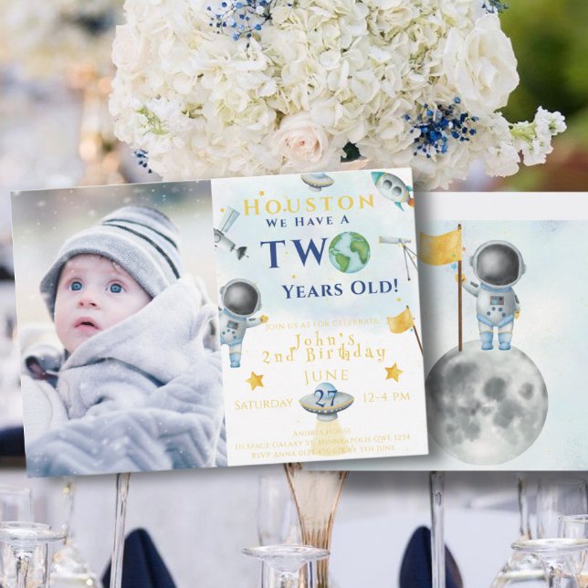 Convites Houston Temos Um Astronauta Espacial De Dois Anos (Criador carregado)