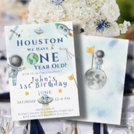 Convites Houston Temos Um Astronauta Espacial De Um Ano De 