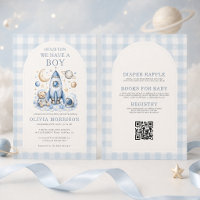 Houston Temos um Menino QR Code Chás de Bebê