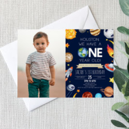 Convites Houston Temos Uma Festa De Um Ano De primeiro aniv