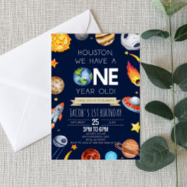 Convites Houston Temos Uma Festa De Um Ano De primeiro aniv