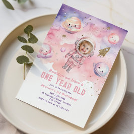 Convites Houston temos uma foto de uma garota rosa de um an