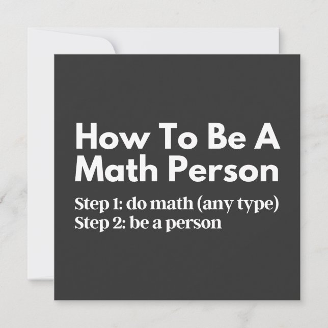 Convites How To Be A Math Person (Frente)