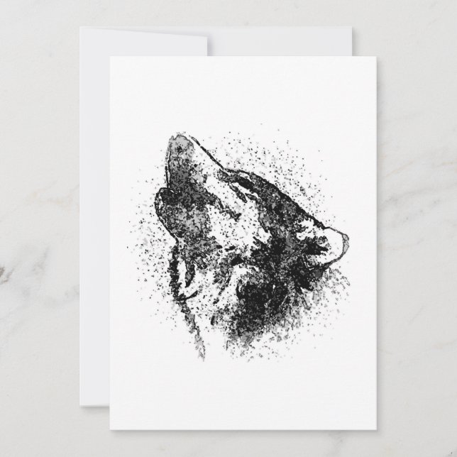 Convites Howling Wolf Invitation (Frente)