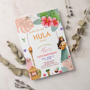 Convites Hula tropical do Havaí, no verão, no próximo anive