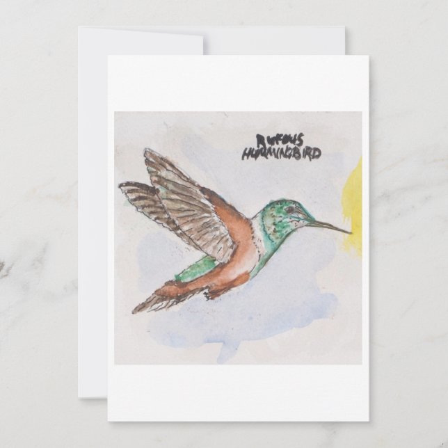 Convites Hummingbird Greeting Card (Frente)