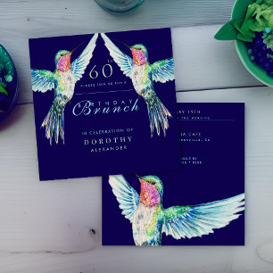 Convites Hummingbird QUALQUER Brunch de Aniversário