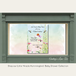 Convites Hummingbird & Wildflower Baby Shower