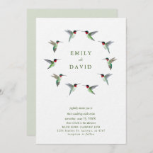 Hummingbirds Wedding Invitation