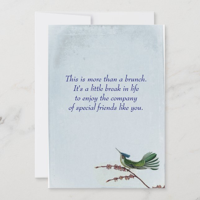 Convites Hummungbird Brunch (Frente)