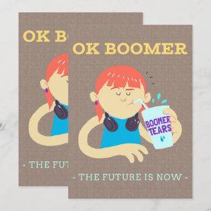 Convites Humor de Desenho Animado Arte de Meme Boomer Engra