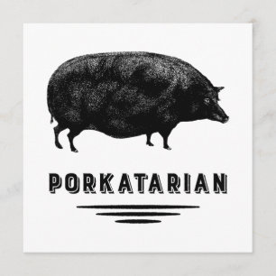 Convites Humor engraçado do amante do bacon do porco do