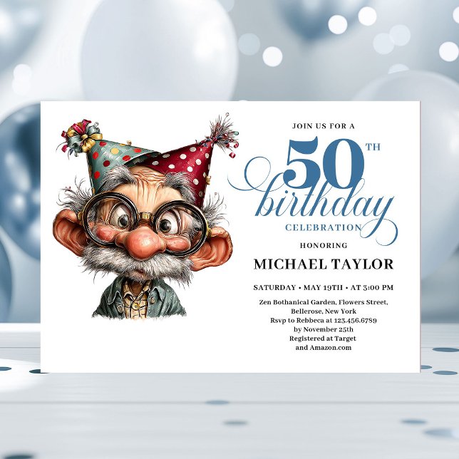 Convites Humorous Man Turning 50 Birthday Celebration (Humorous Man Turning 50 Birthday Celebration)