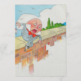 Convites Humpty Dumpty sentado em uma parede