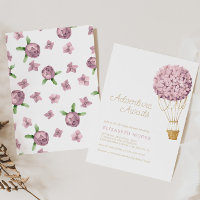 Hydrangea Air Balloon Chá de fraldas |