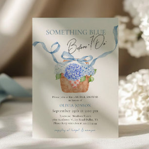 Convites Hydrangea Algo Azul Antes Que Eu Faça Chá de panel