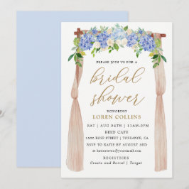 Convites Hydrangea Arch Floral Chá de panela Russo