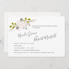 Convites Hydrangea Blooms Janto de ensaio botânico